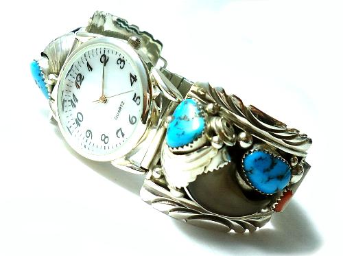 インディアンジュエリー,ナバホのリストウォッチ
