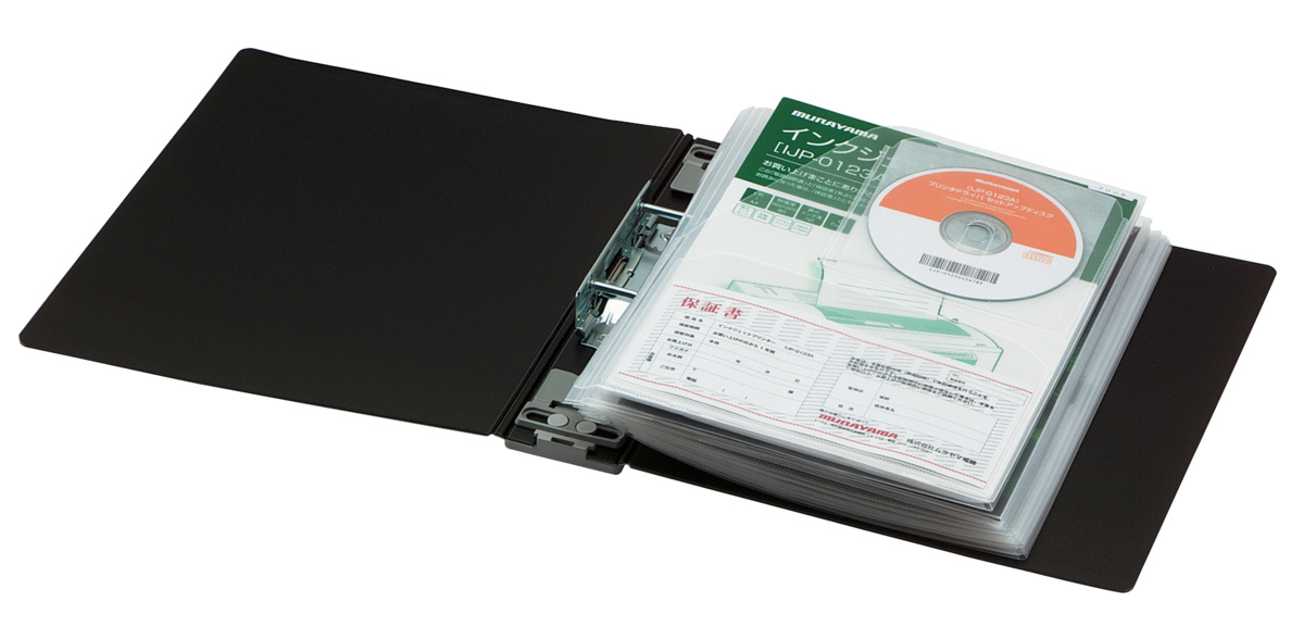 ガバット取扱説明書ファイル(替紙式)A4縦黒｜文具｜コクヨ