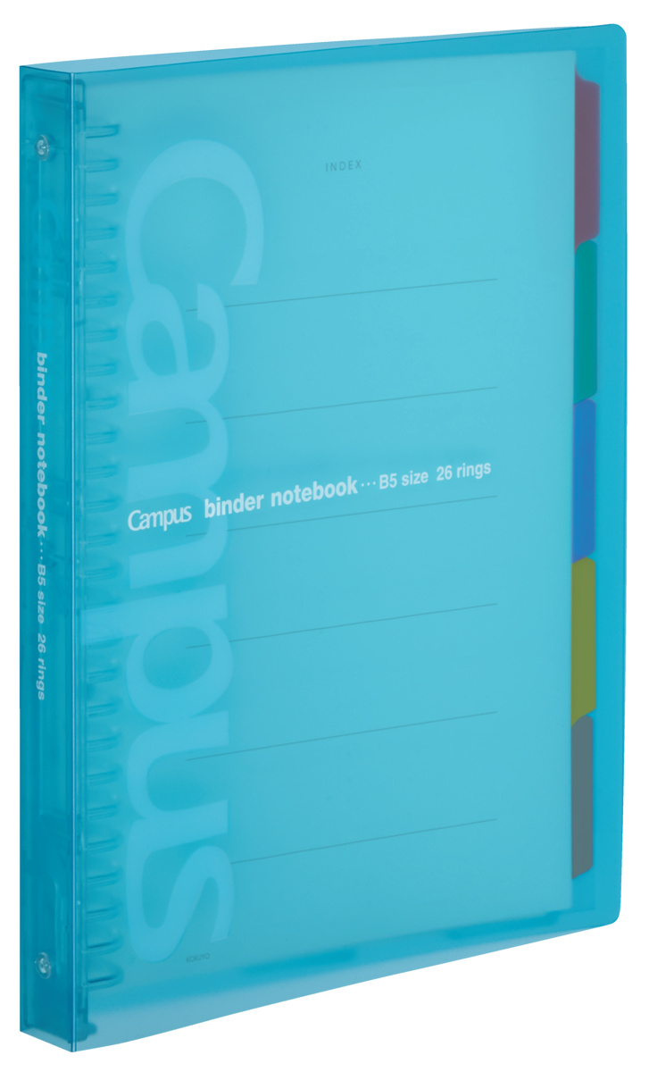 キャンパス スリムタイプスライドバインダー B5-S 26穴 100枚収容 水色