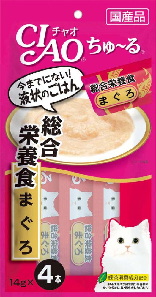 いなば CIAO（チャオ） ちゅ～る 総合栄養食 まぐろ 14g×4本