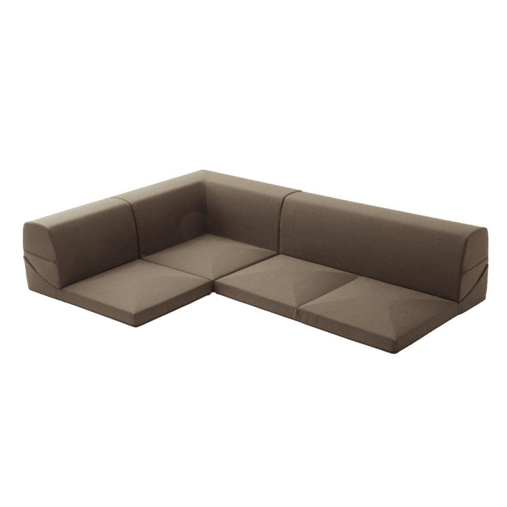 セルタン カバーが洗えるフロアソファ3点セット ダリアンブラウン の