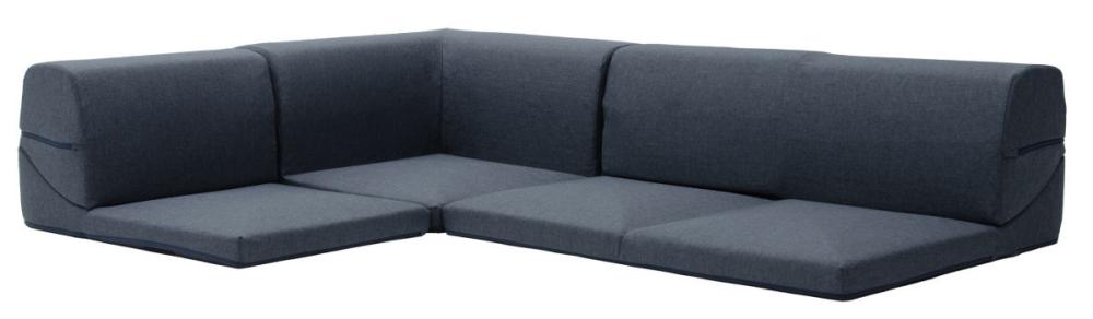 セルタン カバーが洗えるフロアソファ3点セット デニム調インディゴ