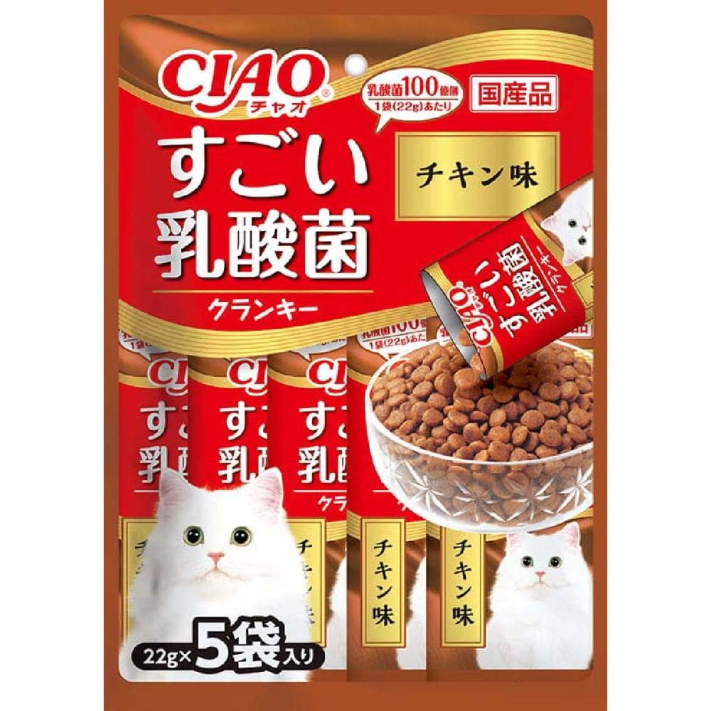 いなば CIAO（チャオ） すごい乳酸菌クランキー かつお節味 5袋入