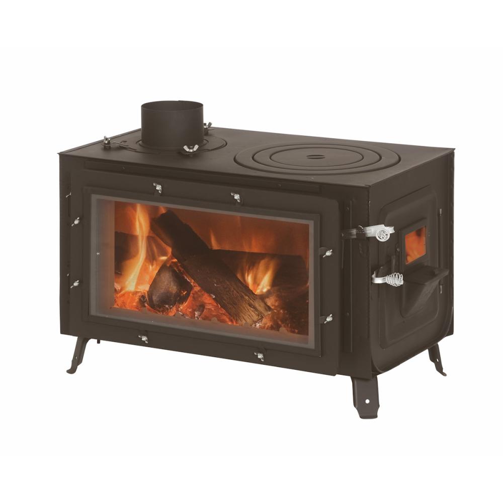 新保製作所 ロマンチカル薪ストーブ 煙突上だし ブラック の通販