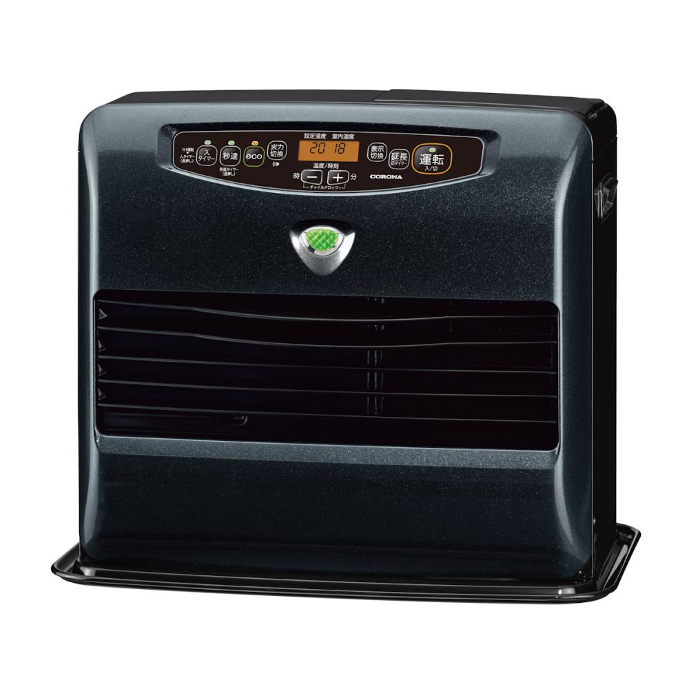 コロナ 石油ファンヒーター 木造9畳 パールブラック KCF