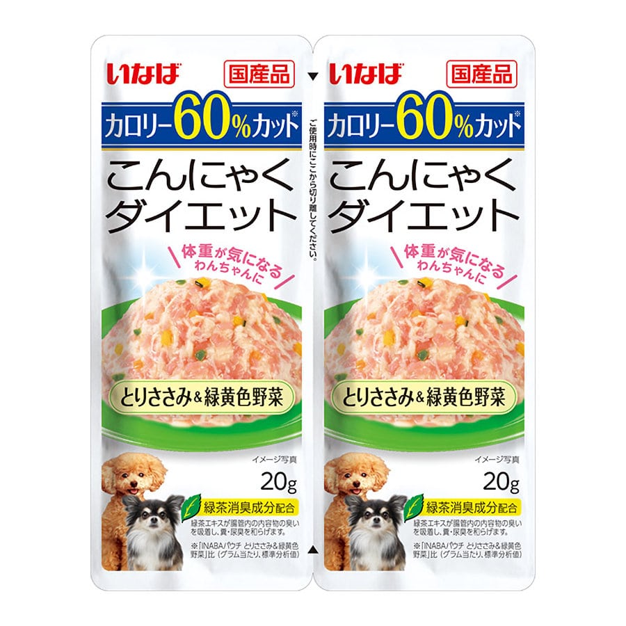 いなば こんにゃくダイエット とりささみ 20g×2袋 の通販