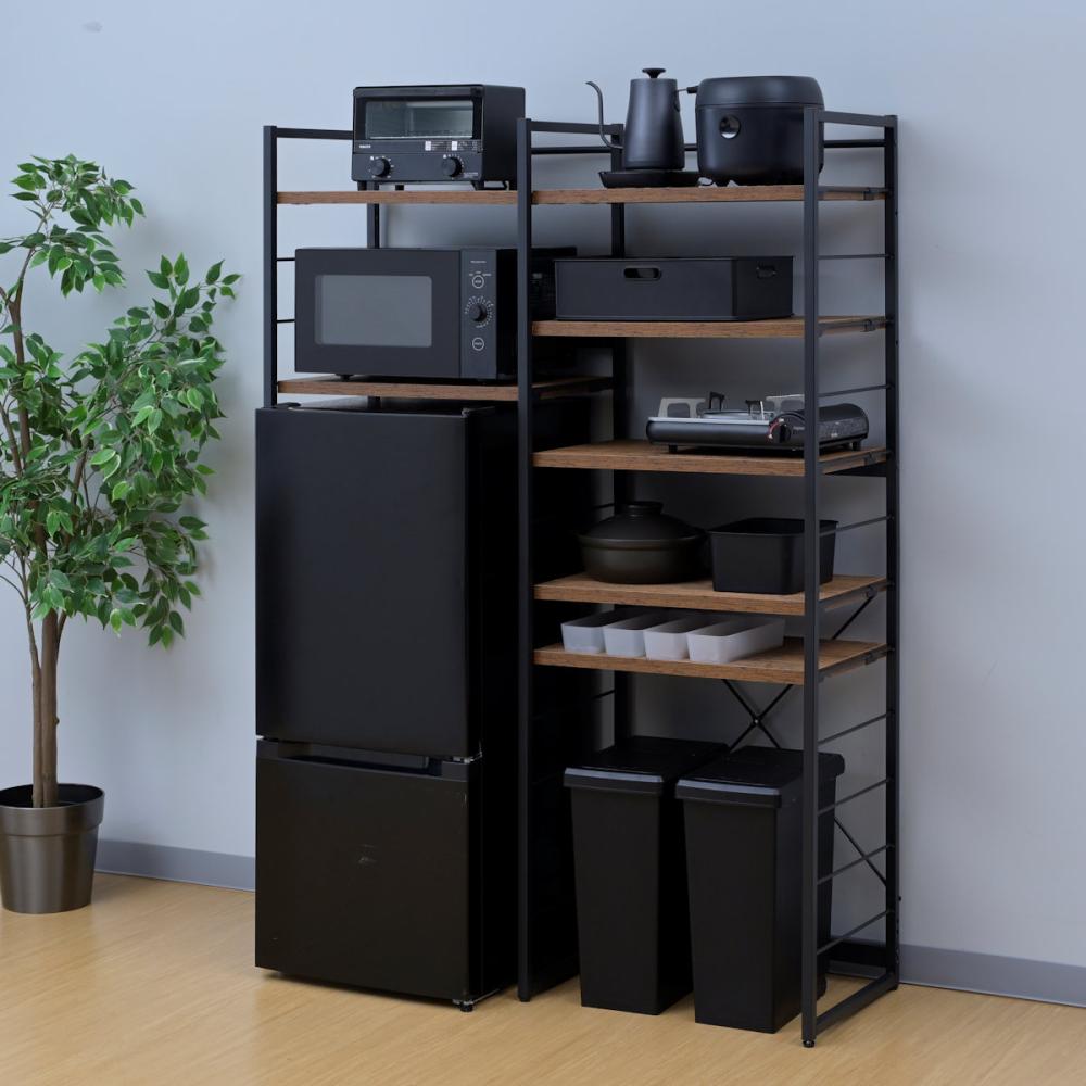 YAMAZEN（山善） 家電収納ラック ワイド ブラック