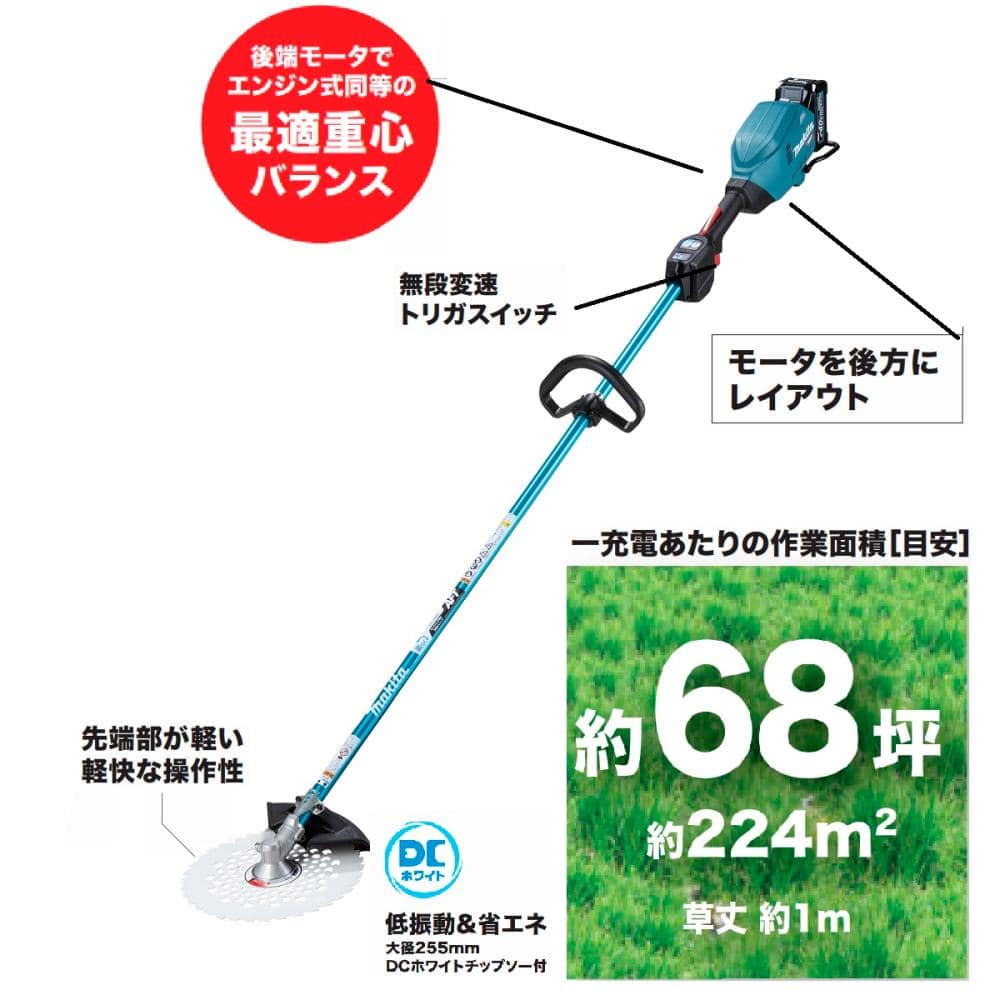 マキタ 40V充電式草刈機 ループハンドル MUR007GRM の通販