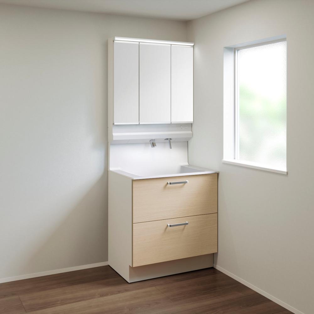 TOTO 洗面化粧台 オクターブLite 間口750 二段引き出し ライン