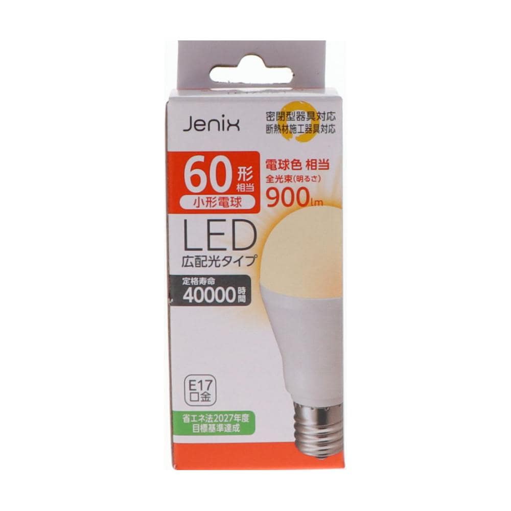Jenix（ジェニックス） ミニクリLED電球 60形相当 E17