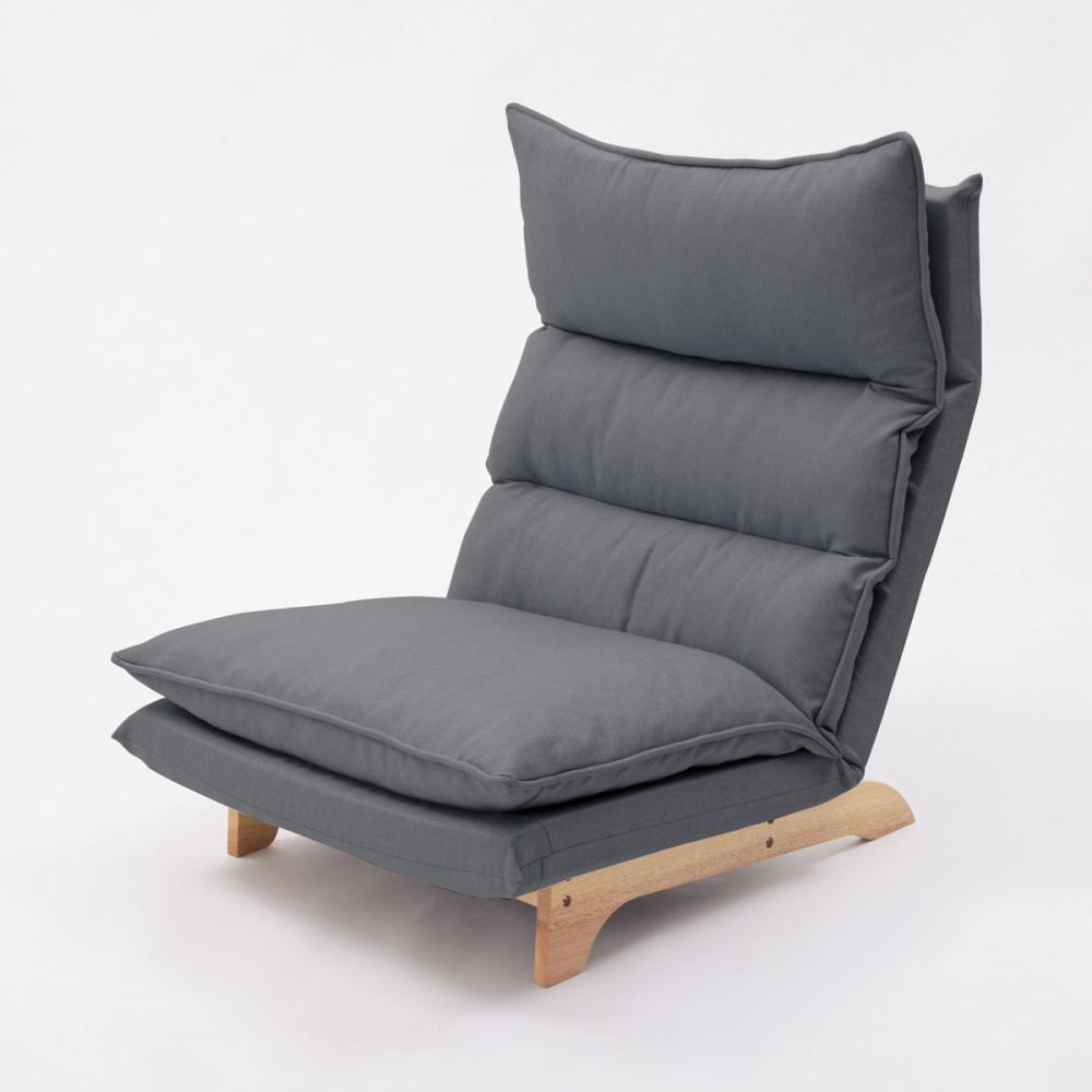 セルタン ダブルクッションローソファ 1人掛け デニム調アッシュ