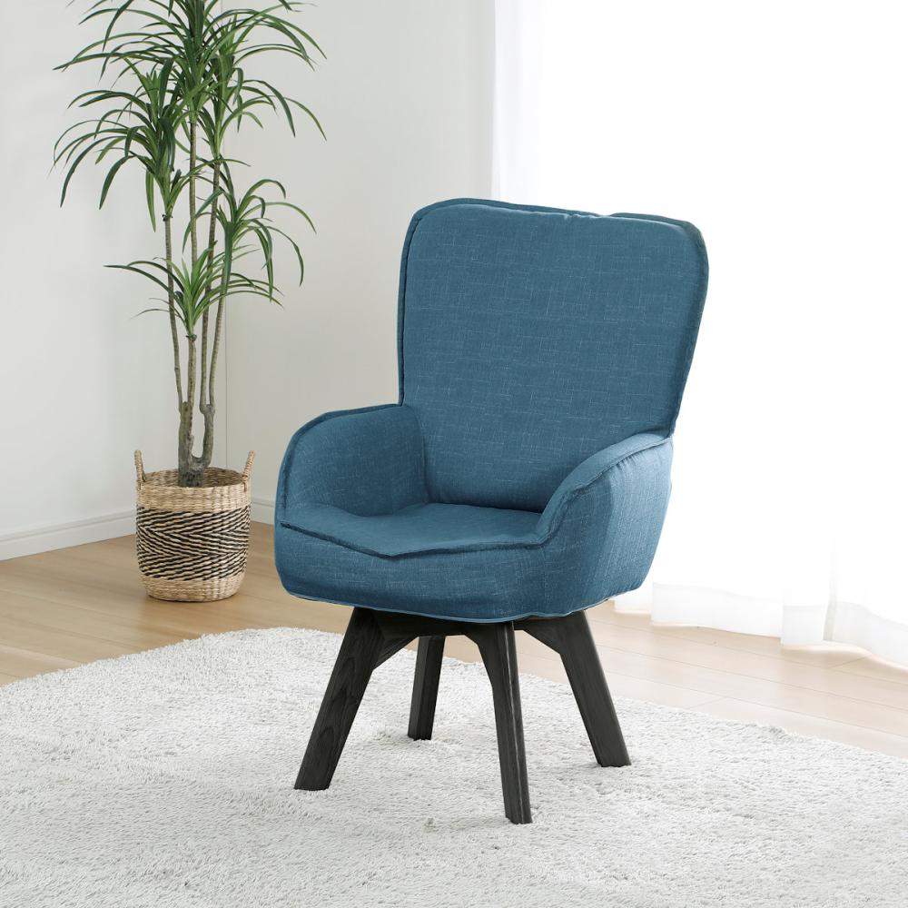 アテーナライフ 回転リビングチェア ネイビー の通販 | ホームセンター