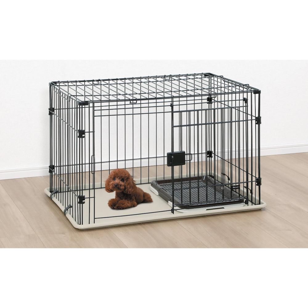 Petami ペットケージ 屋根付き スライドドア ブラック M の通販