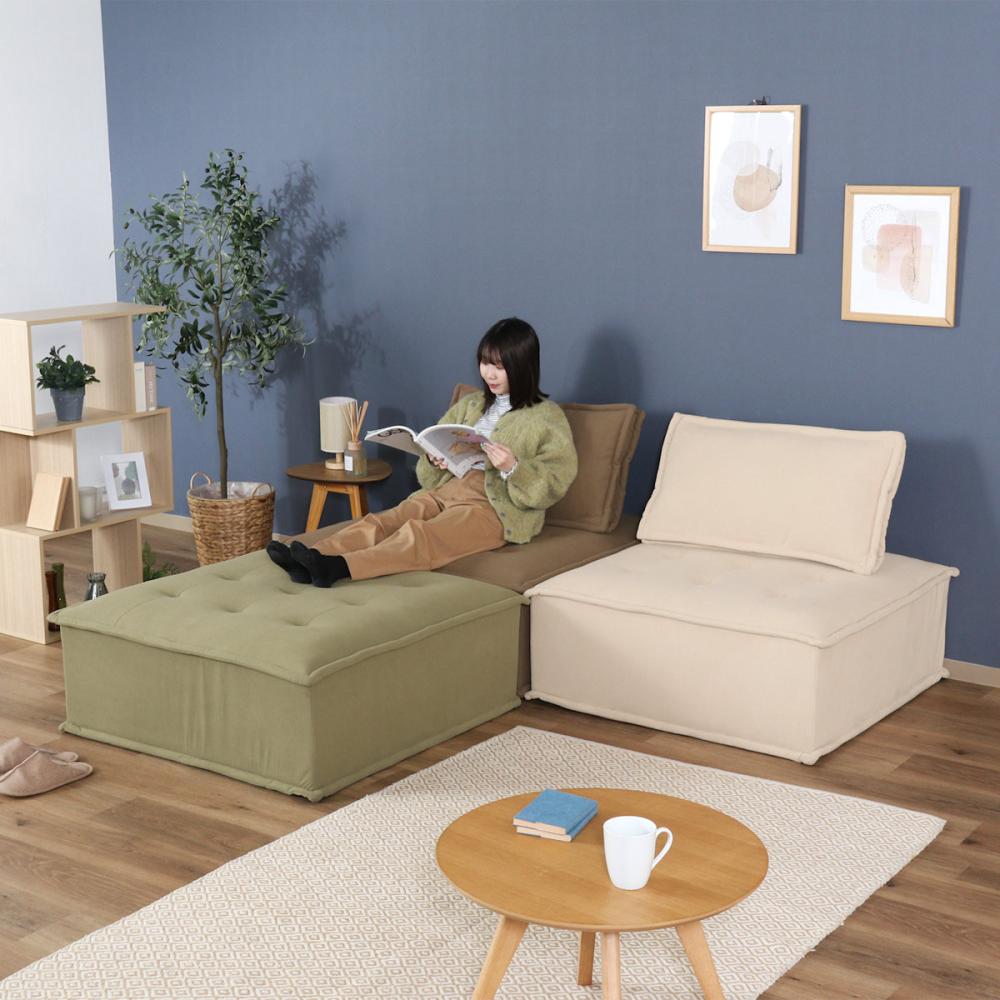 レトロオリーブグリーン 1人掛け アンティークなアメリカンソファ 2個