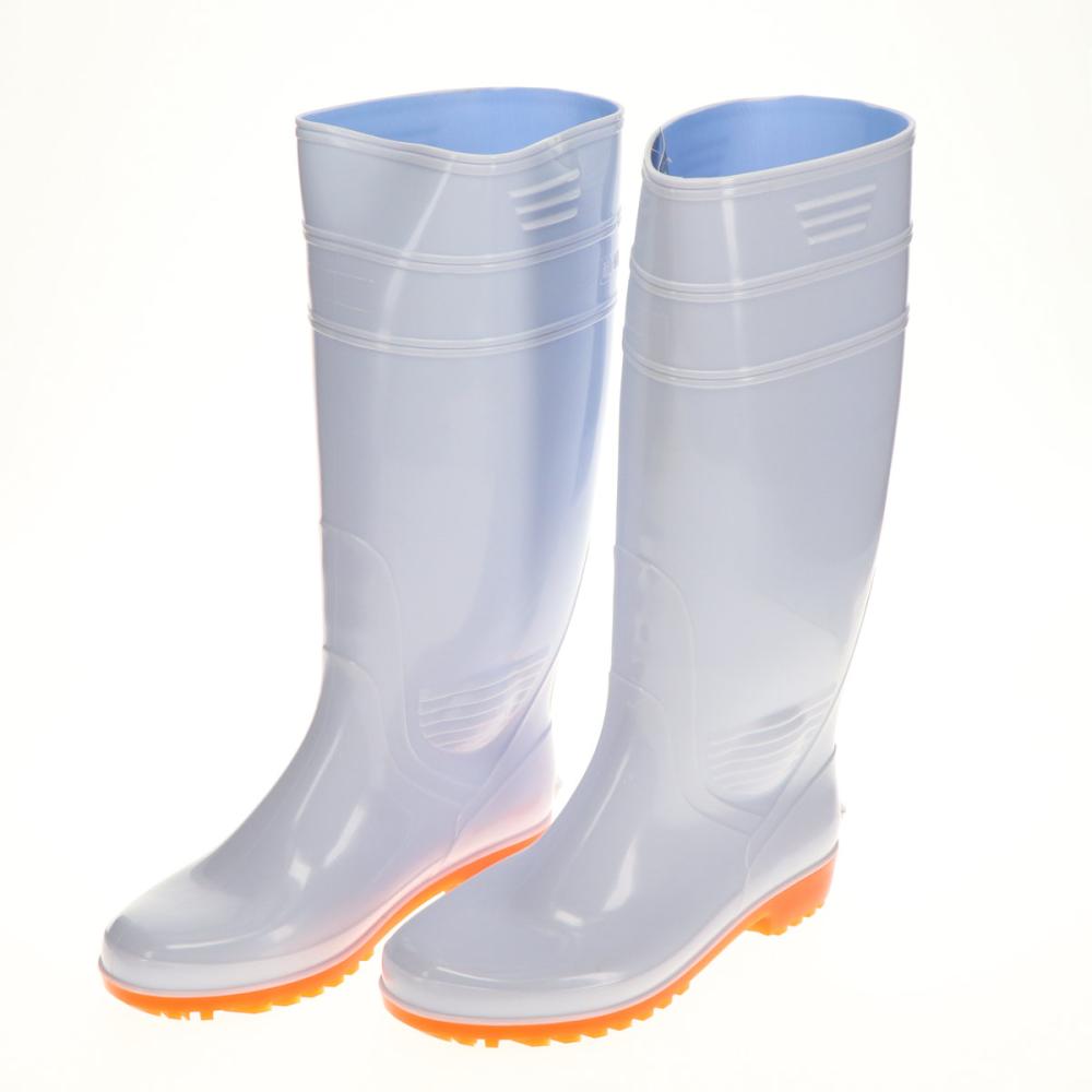 K＋WORKS 耐油耐滑抗菌PVC ロングブーツ ホワイト L 25