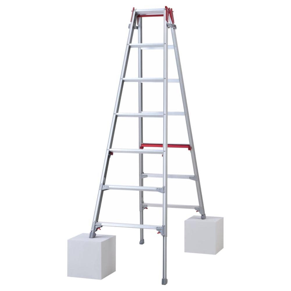 長谷川工業 ワンタッチバー脚部伸縮式 兼用アルミ脚立 7尺 RYZ