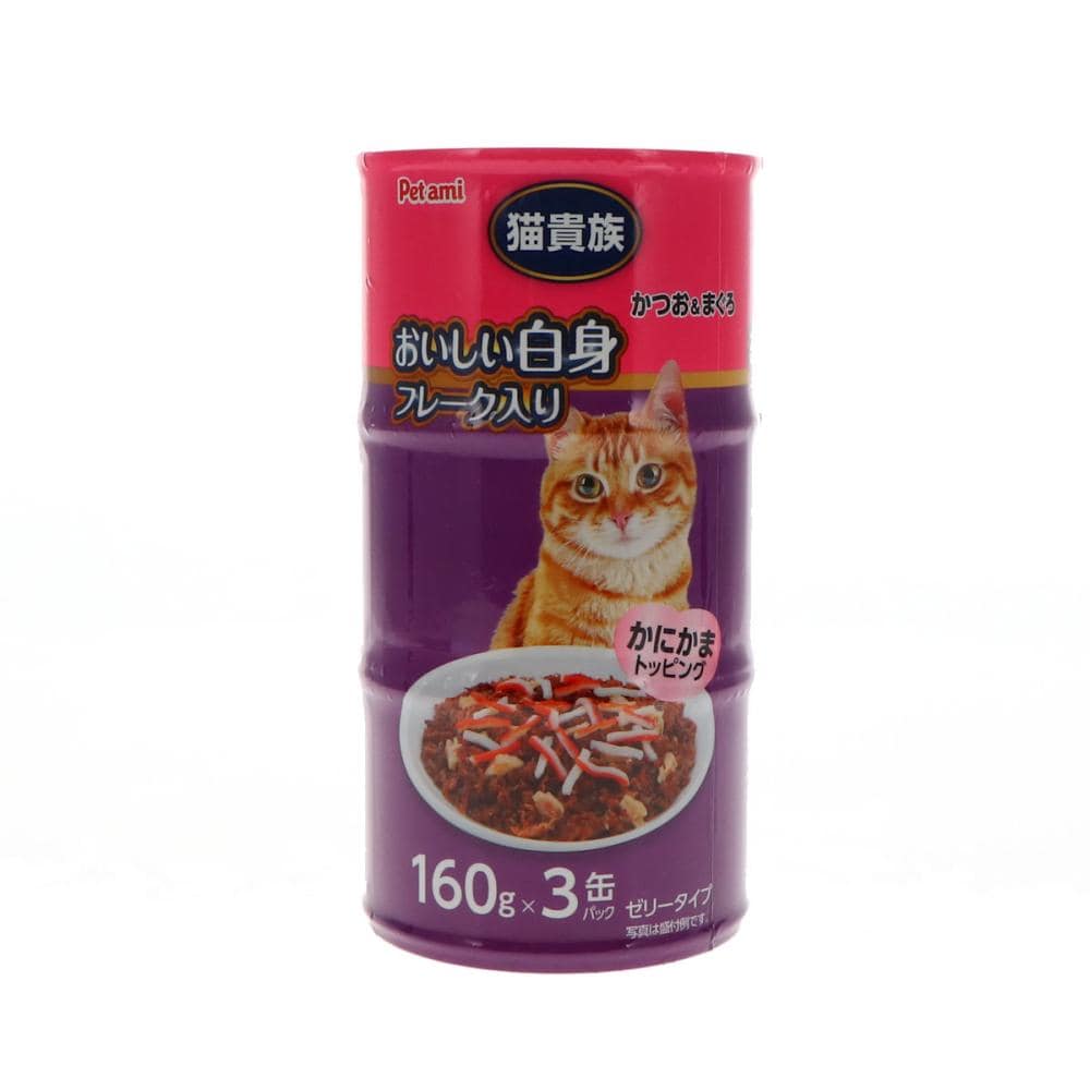 Petami 猫貴族 かつお＆まぐろ ささみ入り 160g 3缶パック