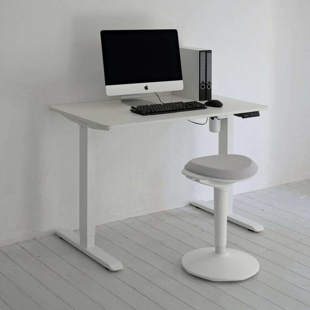 電動昇降デスク 幅120×高さ71～116×奥行60cm ホワイト