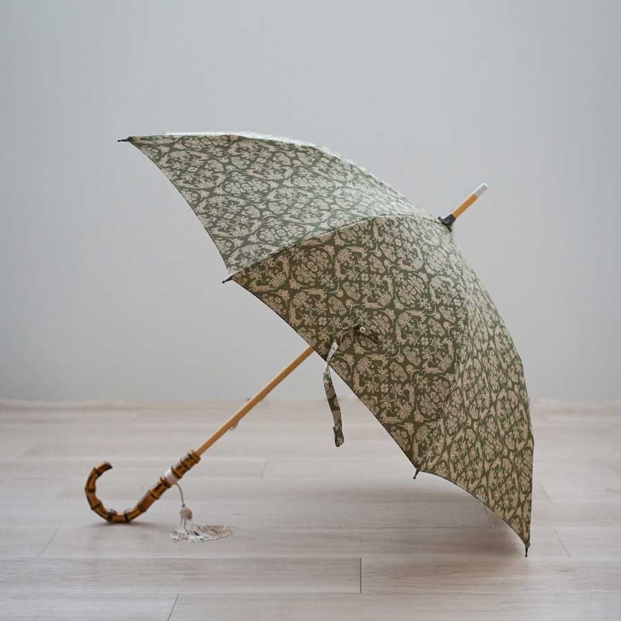 東大寺に現存する日本最古の正倉院文様を西陣織で再現した晴雨兼用傘