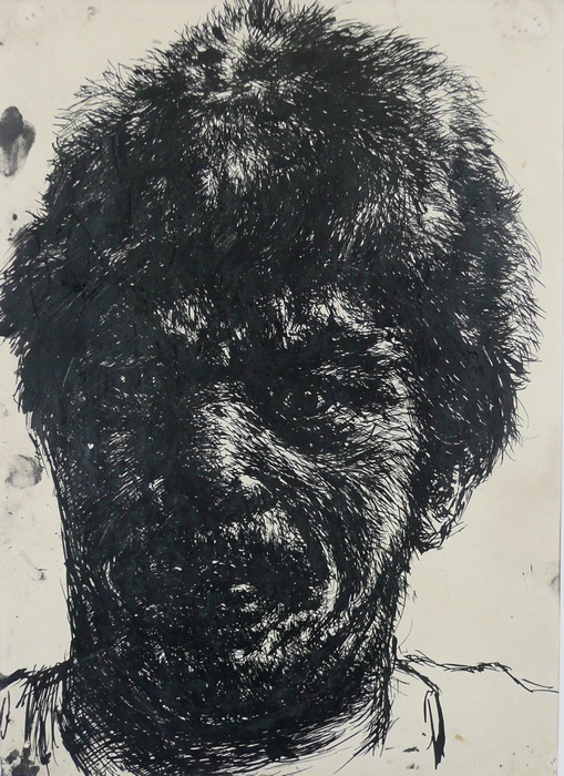 筧忠治 『顔（1930年）』 銅版画・デッサン等の販売 [古美術こもれび]