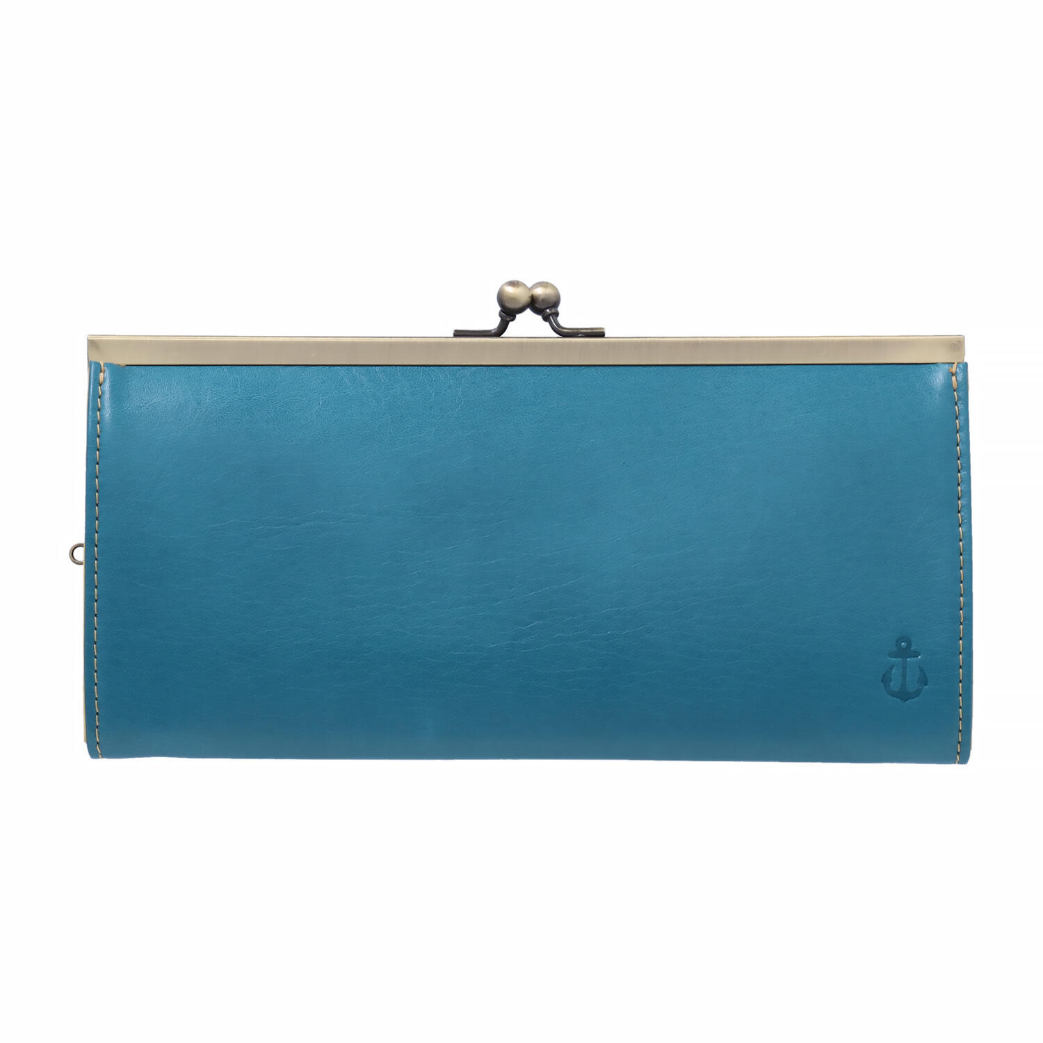 口金式 国産金具 牛革 がま口 薄型 長財布 | 株式会社 喜市 | Japan