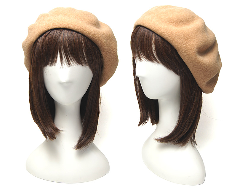 chisaki(チサキ) ウールフエルトベレー Puka+Ribbon ベレー帽