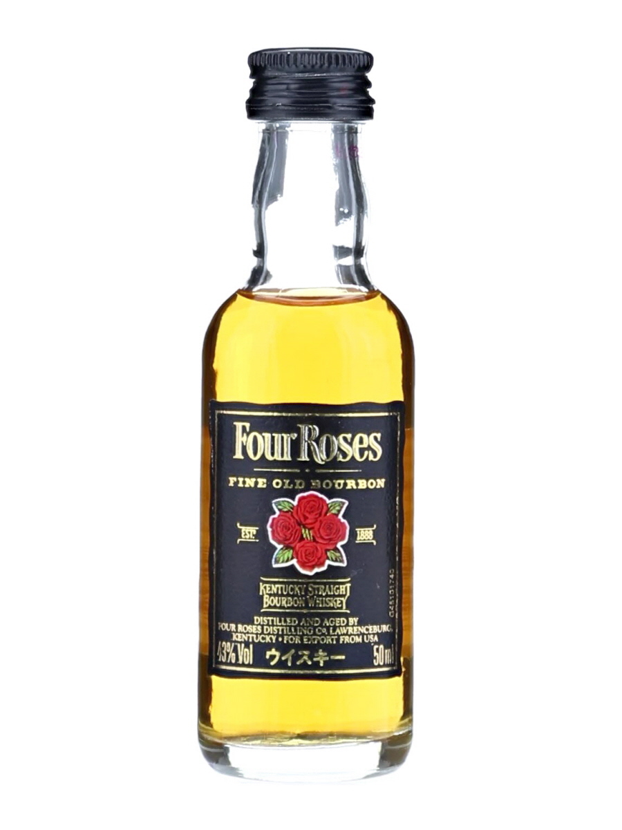 フォアローゼス ブラック ラベル 旧ボトル グラス付 50ml / 43% - 歌舞