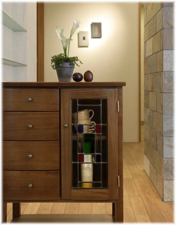 ステンドガラスキャビネット オーロラシリーズ