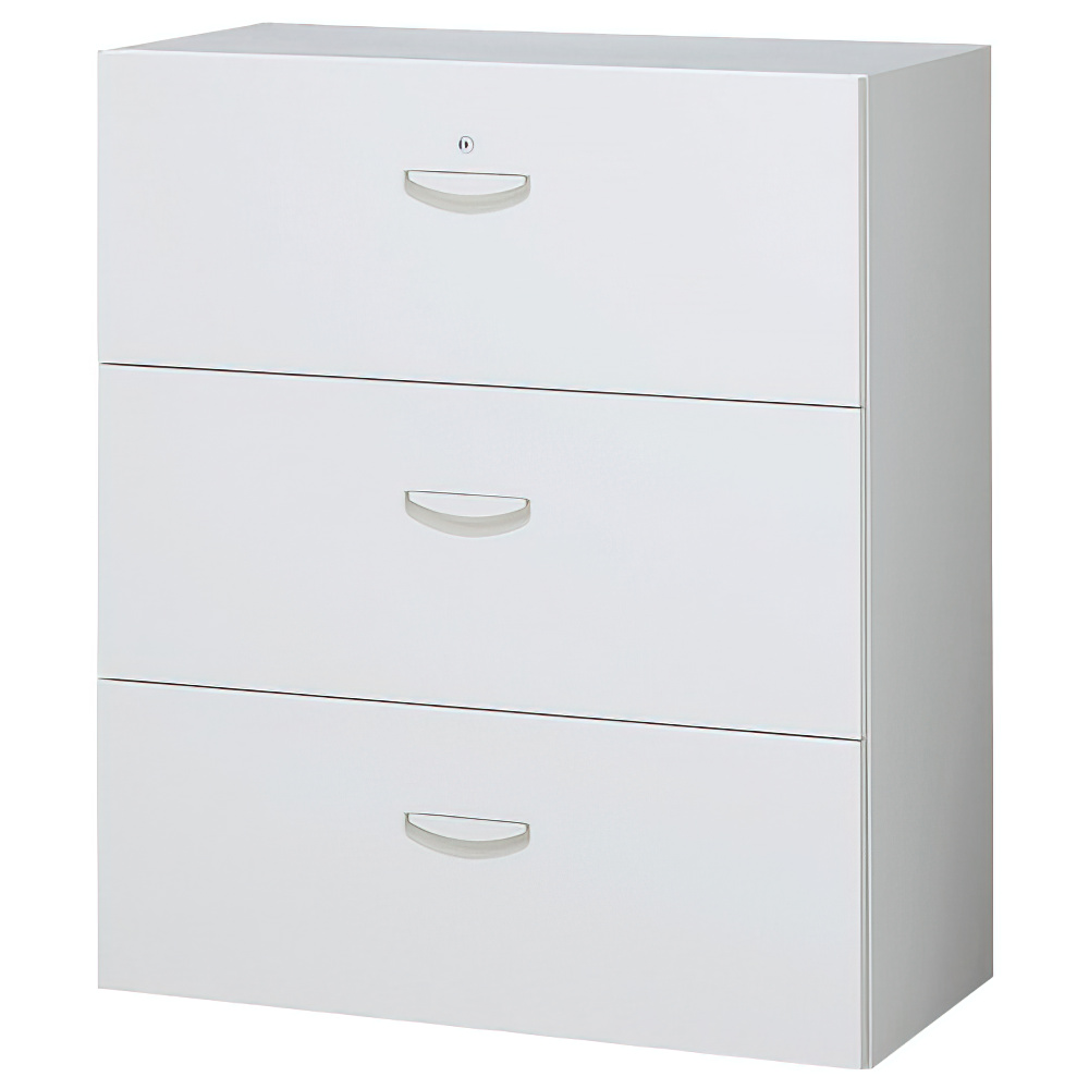 3段ラテラルキャビネット KW45シリーズ 幅900 奥行450 高さ1050 KW45