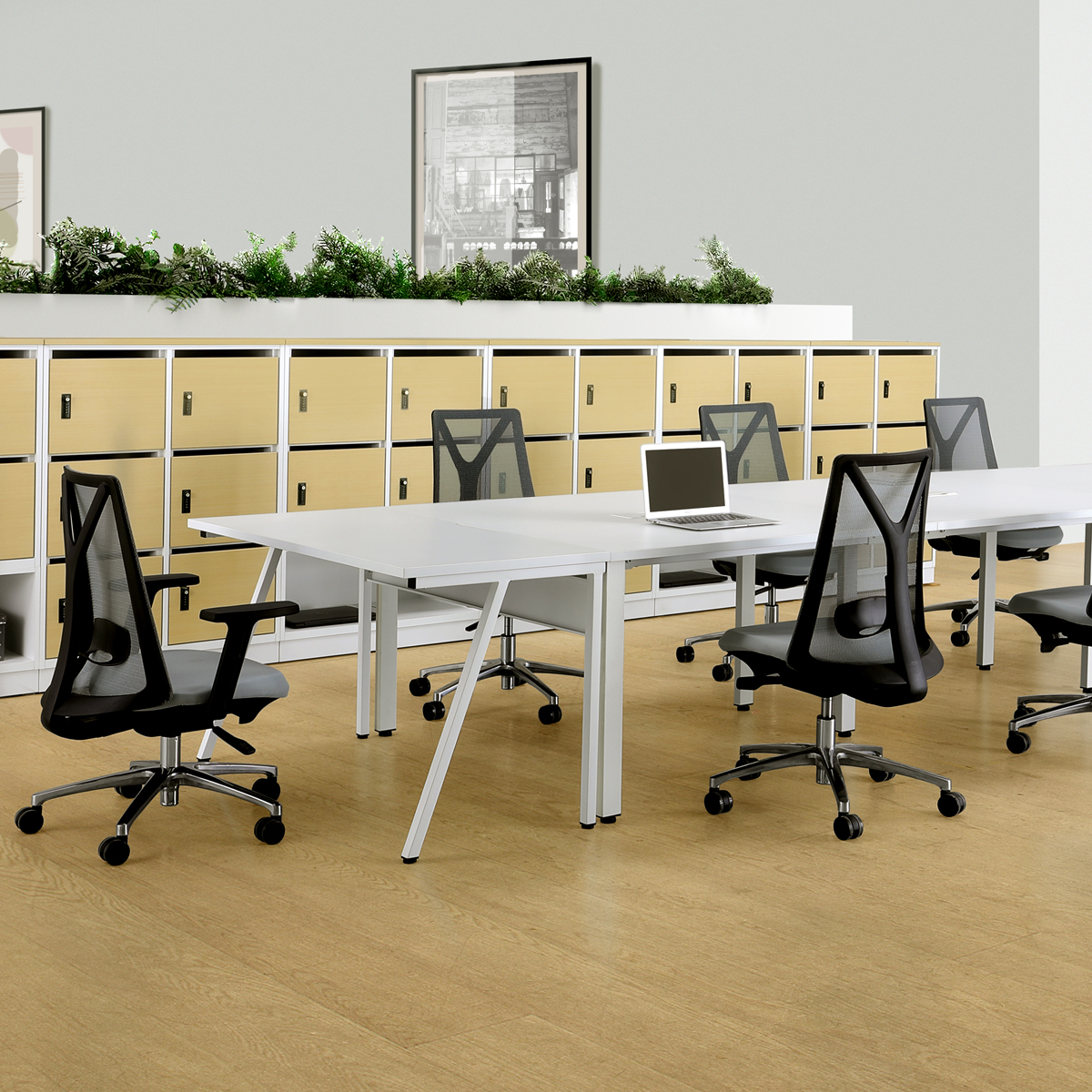 フリーアドレス用テーブル FADシリーズ 幅1200 奥行1200 高さ720 FAD