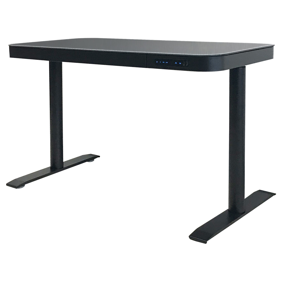 電動昇降デスク ガラスタイプ 幅1210 奥行610 高さ760-1220 UR-ZTJ2001