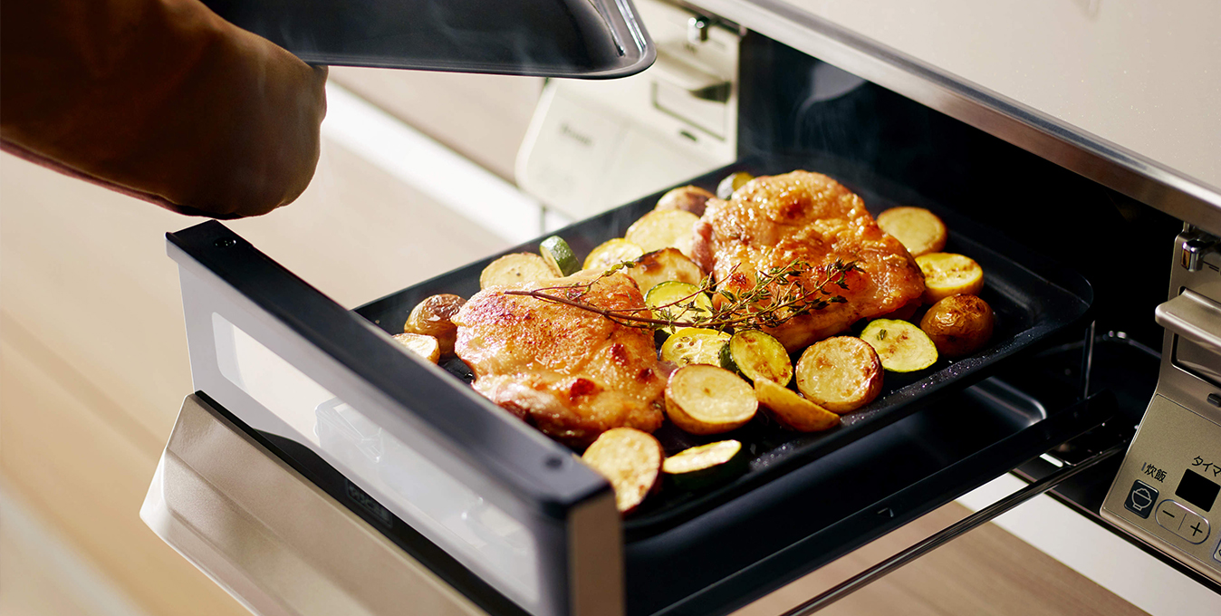 ガスコンロのグリル掃除不要？焼き物調理に便利なリンナイの『ココット