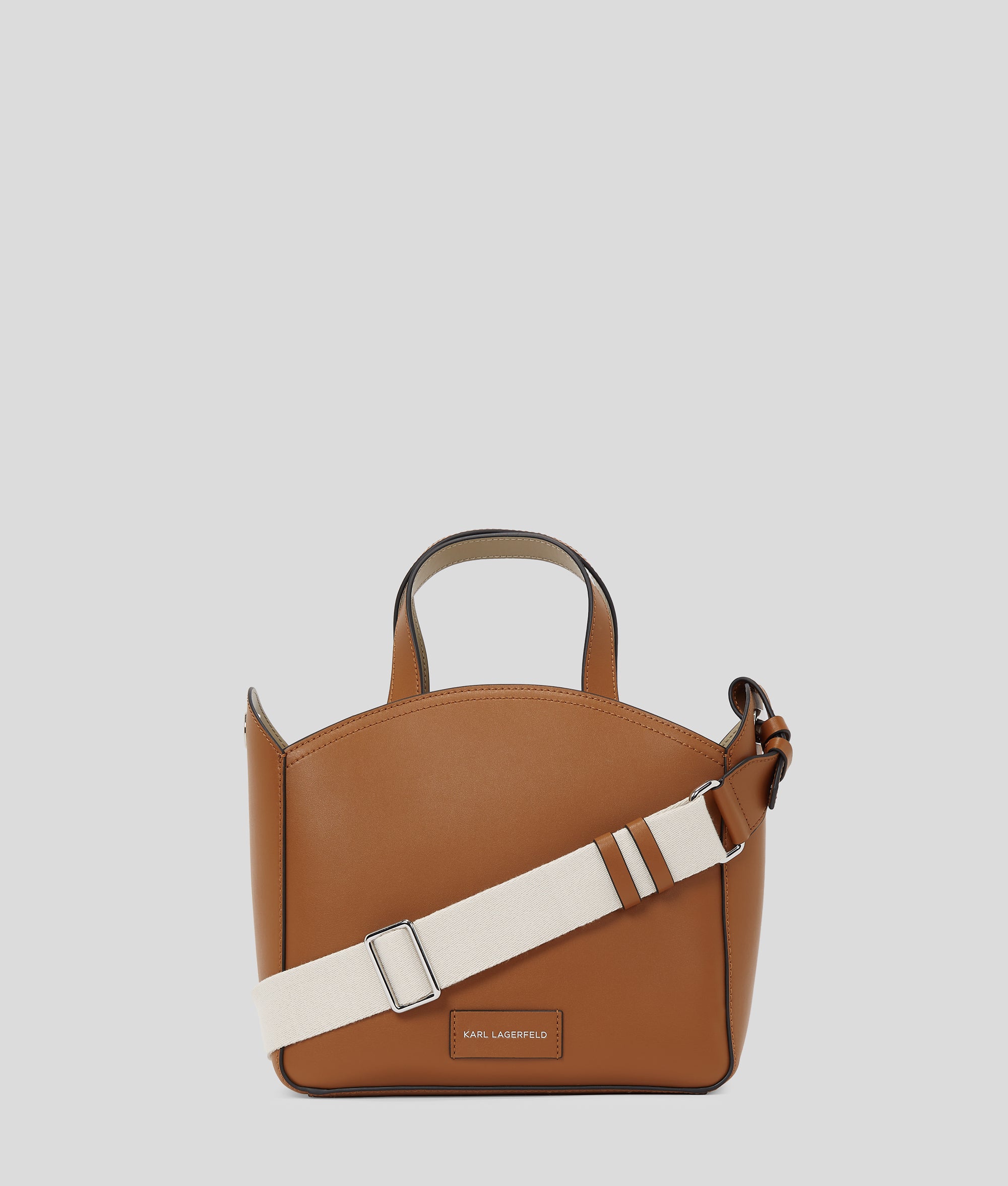 K/Circle perforated small tote bag | Dark Tan | Women | KARL LAGERFELD