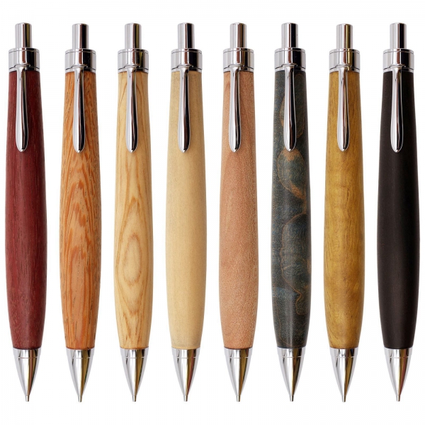 木軸 シャープペンシル 0.5mm【黒柿/クロガキ】木軸ペン工房KIKI