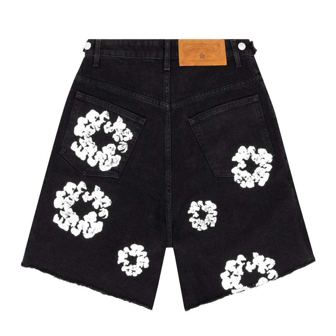Denim Tears The Cotton Wreath Jean Short Black | Kenshi