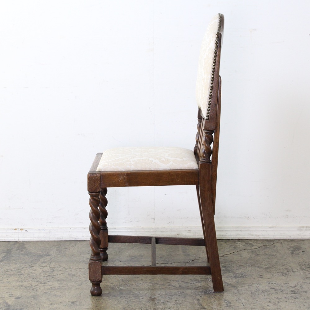イギリス アンティーク ヴィクトリアン オーク ダイニングチェア 8脚