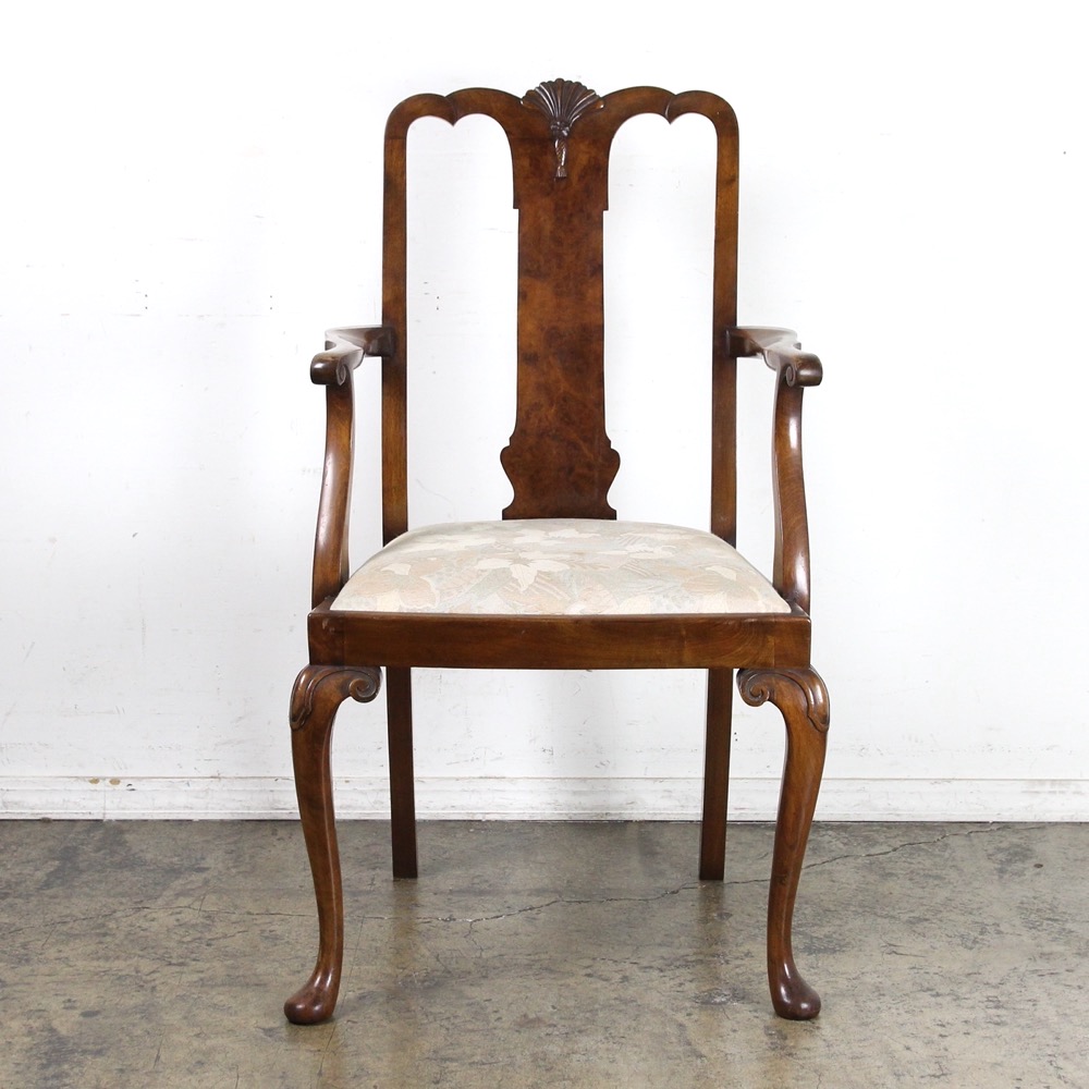 イギリス アンティーク ウォルナット ダイニングチェア 6脚セット