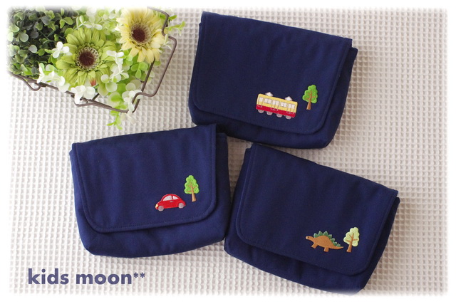 オーダーメイドのおしゃれかわいいネイビーお弁当袋（シンプル）幼稚園