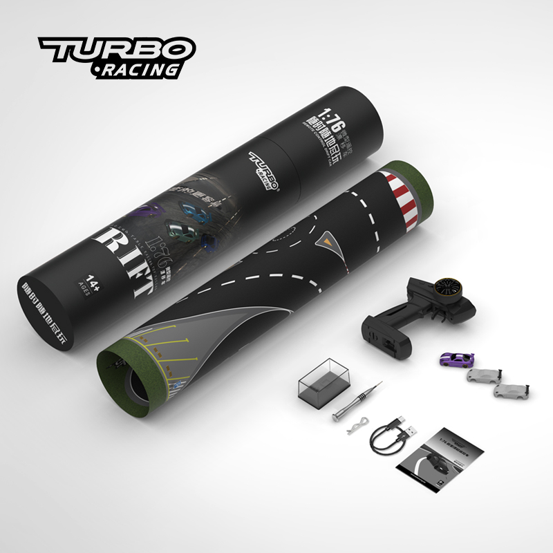 TURBO RACING 1/76スケール RTR R/Cカー C61ドリフト（パープル）：技