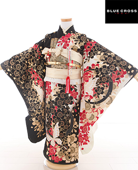 七五三 着物 レンタル 7歳 四つ身セット 320061 ブルークロス BLUE