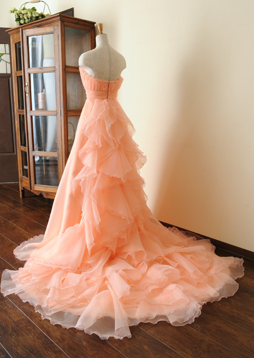 シェリー サーモンピンク カラードレス オーダー＆販売 Kind