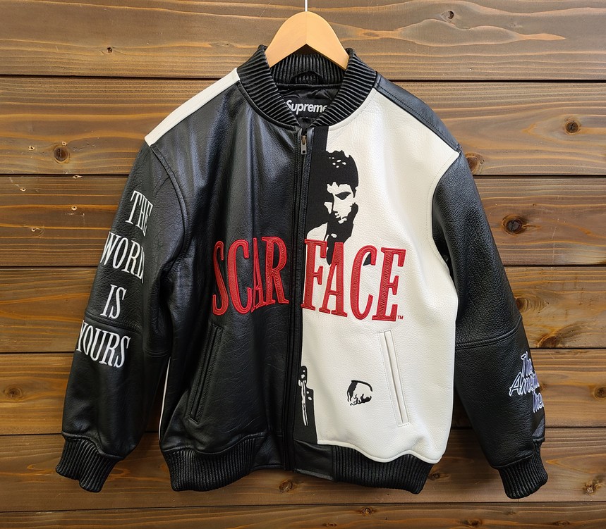 Supreme/シュプリーム】Scarface Embroidered Leather Jacket【買取