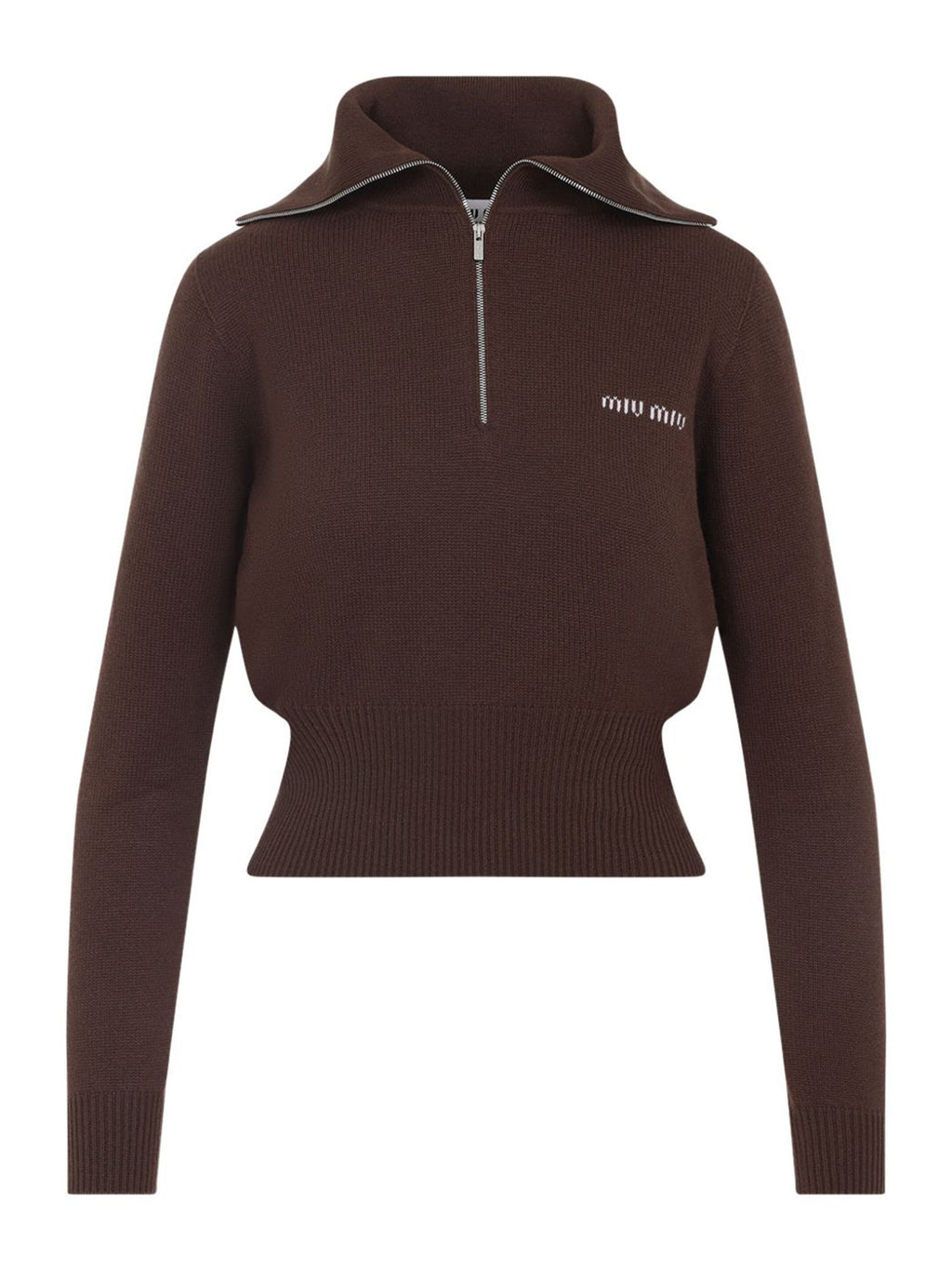 Miu Miu | High-Neck Quarter Zip Sweater – Kirna Zabête