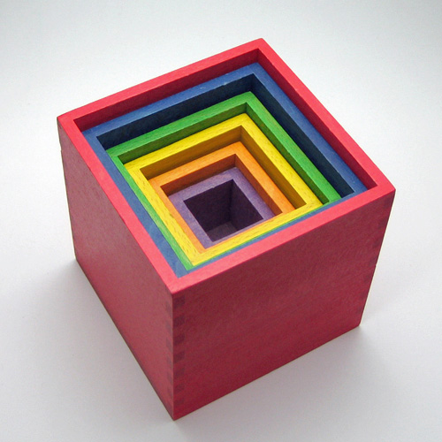 SINA ジーナ社ミニ箱つみ木：大きさの順序に気づく | krtek select toys