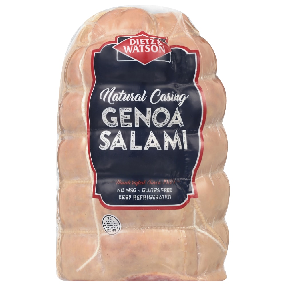 Dietz & Watson® Natural Casing Genoa Salami Fresh Sliced Deli Meat