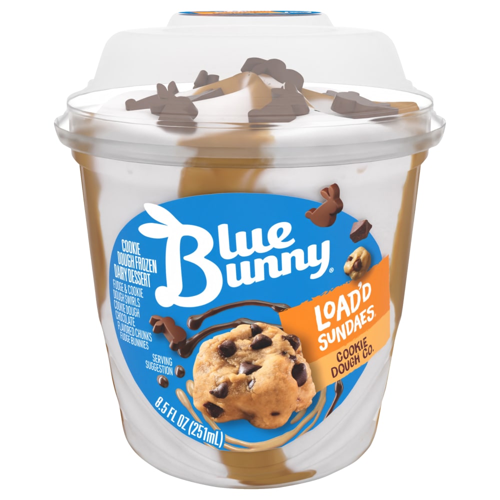 Blue Bunny® Load'd Sundaes Cookie Dough Frozen Dessert Cup, 8.5 fl
