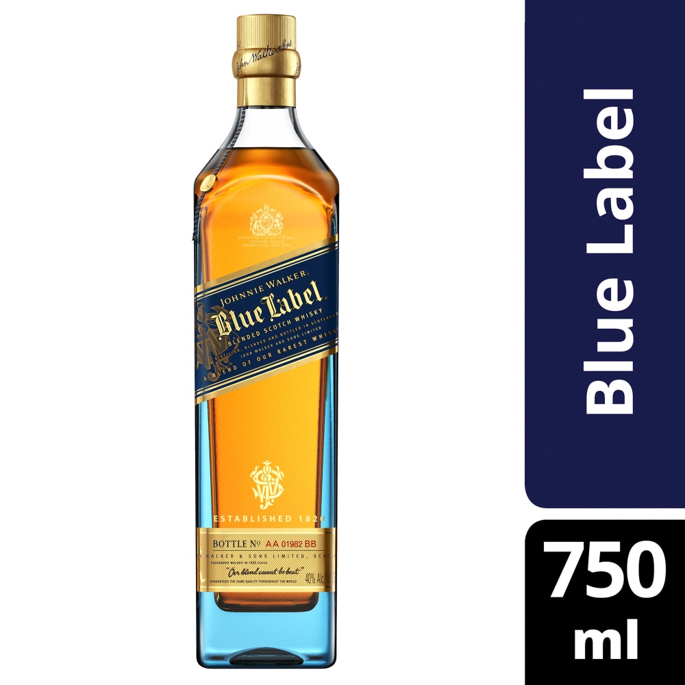 Johnnie Walker Whisky - Blended Scotch JW Blue Label, 750 mL - QFC