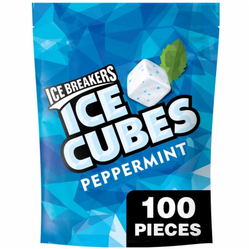 ICE BREAKERS Ice Cubes Peppermint Flavored Sugar Free Chewing Gum