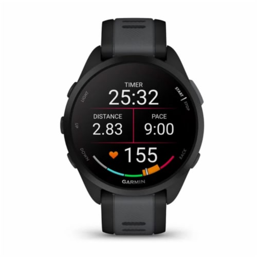 Garmin Forerunner 165 Smart Watch - Black/Slate Gray, 1 ct