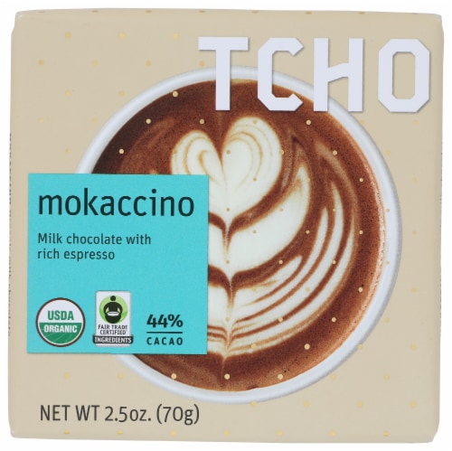 TCHO 267599 Organic Mokaccino Milk Chocolate Bar - 70 Gram, 1